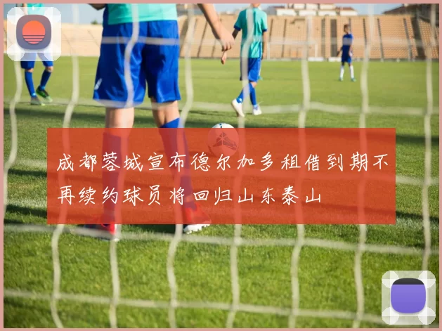 成都蓉城宣布德尔加多租借到期不再续约球员将回归山东泰山